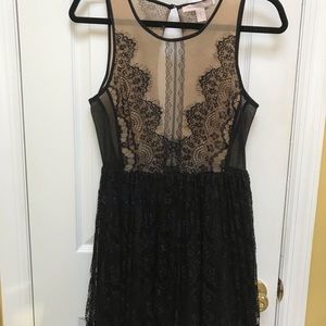Black sheer lace dress